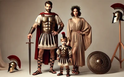 Epic gladiator family costumes for halloween